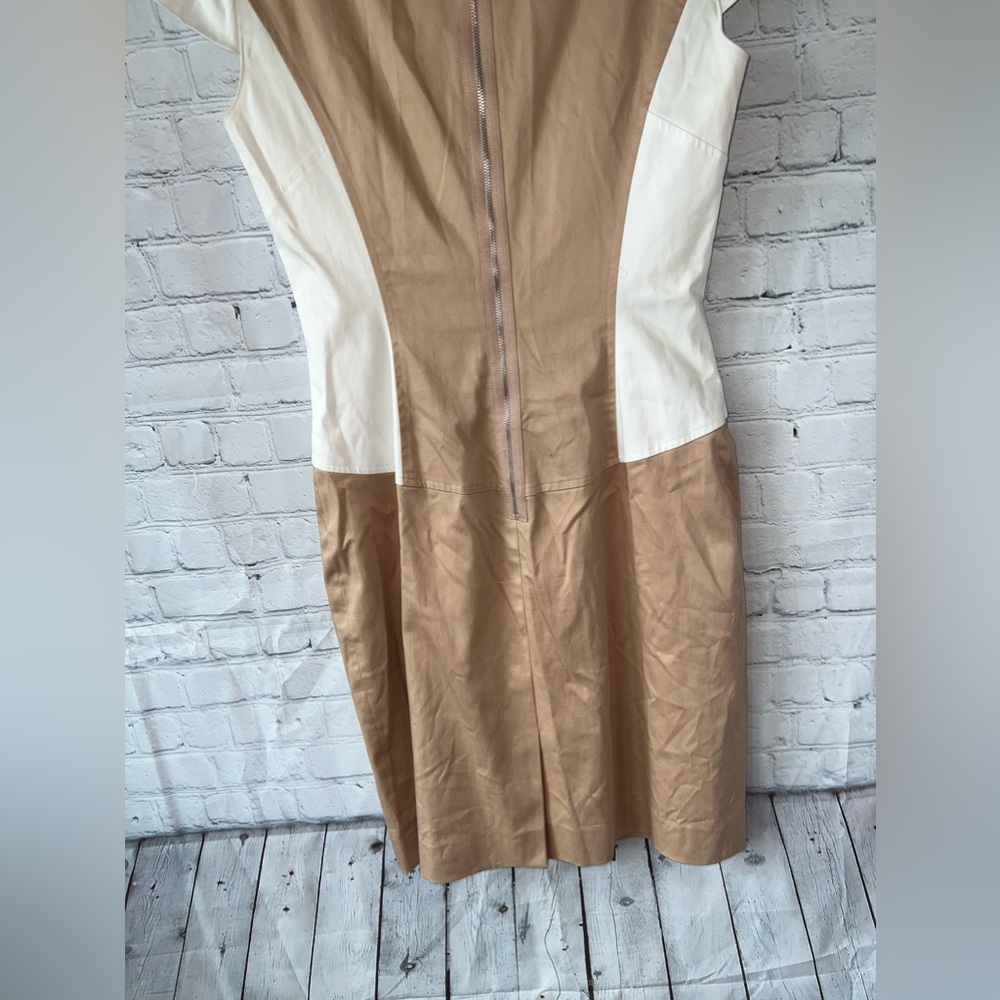 Antonio Melani Tan & White sleeveless dress size 6 - Picture 14 of 16